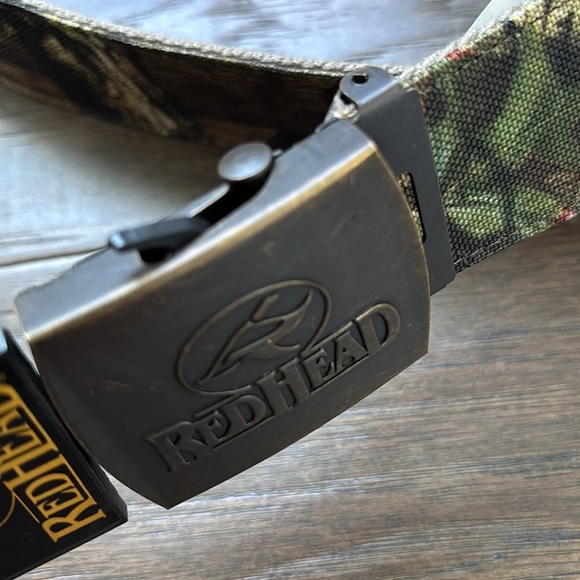 RedHead Infinity Adjustable Camoflauge Web Belt, brass tone logo buckle,Hunt - Picture 3 of 7